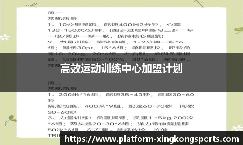 高效运动训练中心加盟计划